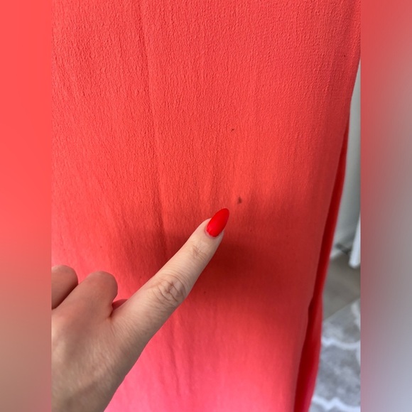 Freeway Coral Lightweight Dress/Coverup With Crochet Detailing - Picture 12 of 13